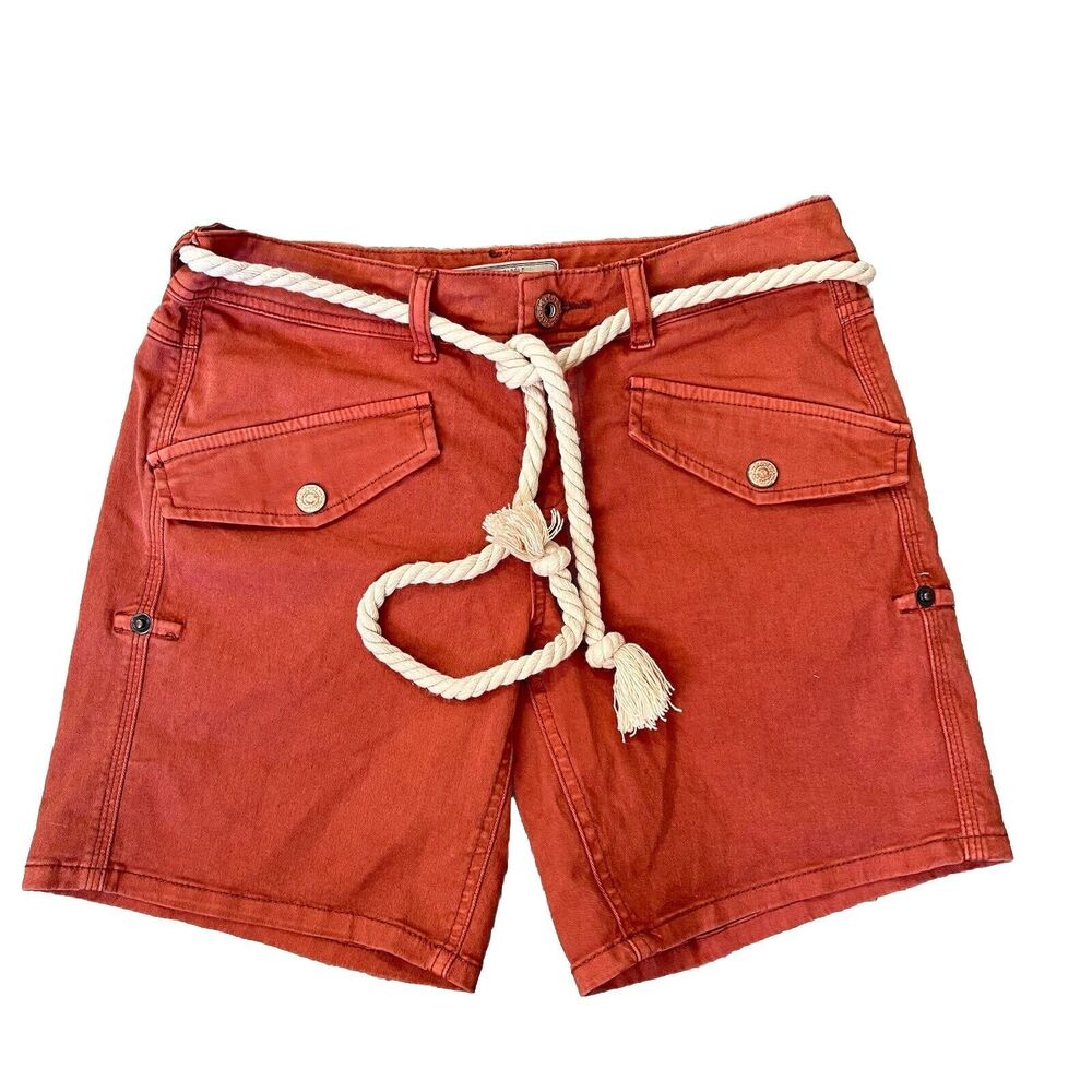 Free People Nautical Cuffed Short Rope Belt Terracotta Size 0
